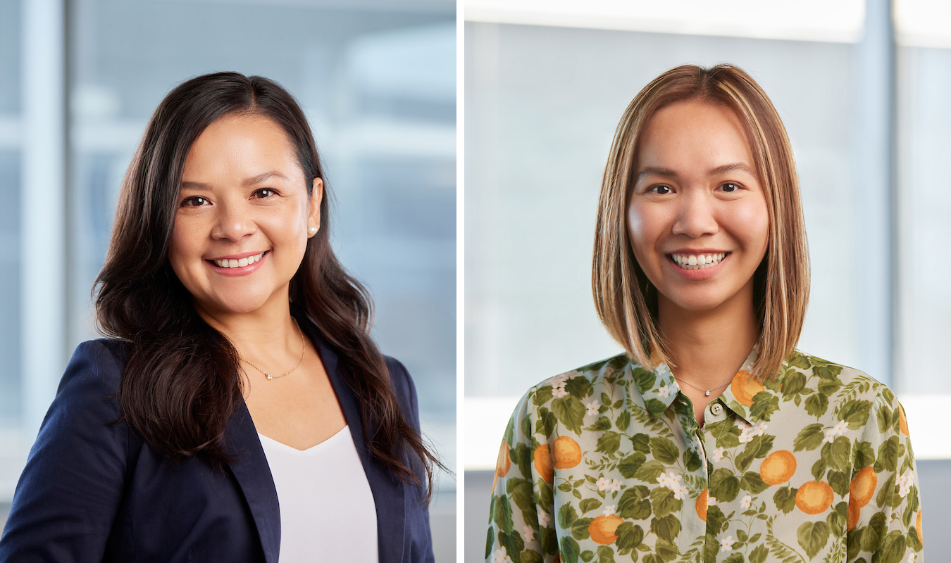 Headshots of Ria Palarca, Director, HR and Nhu Truong, Associate Manager, HR.